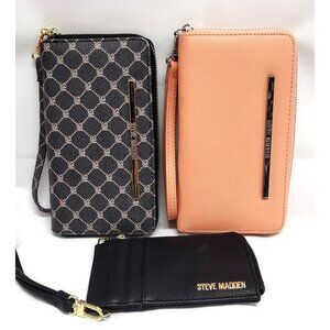 Steve Madden Wristlet Wallets (2) and Steve Madden Card Case LOT of 3